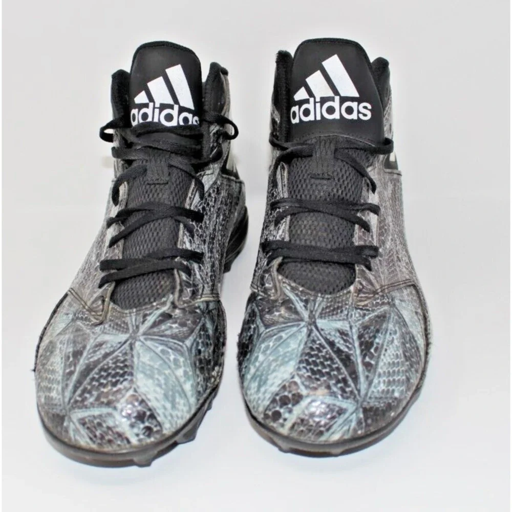 Adidas‎ Mens Freak MD B49385  Snakeskin Print Football Cleats Black Gray Size 13